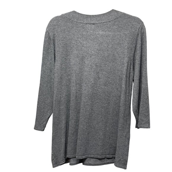 Lane Bryant Womens Gray 3/4 Sleeve Knot Front Lightweight Sweater Size 18/20 - Picture 2 of 5